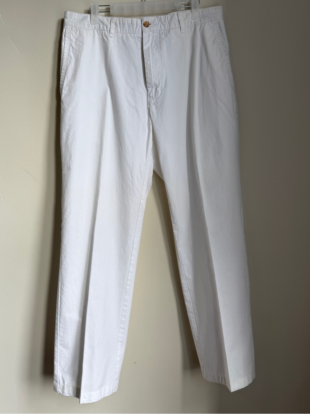 Bobby Jones Men’s White Chino Pants 36x30 Classic Golf Casual Trousers